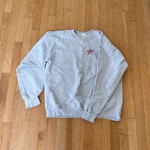 customized preppy star crewneck